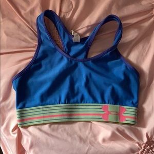 blue sports bra